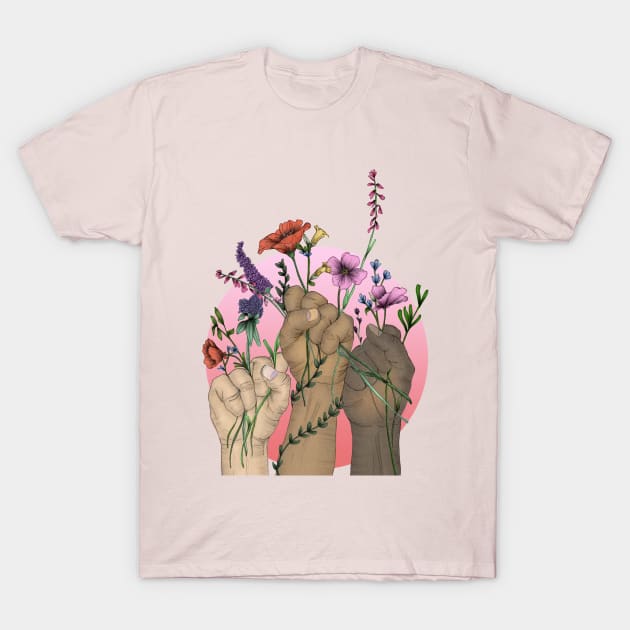 Women Bloom When They Stand Together T-Shirt by ECMazur